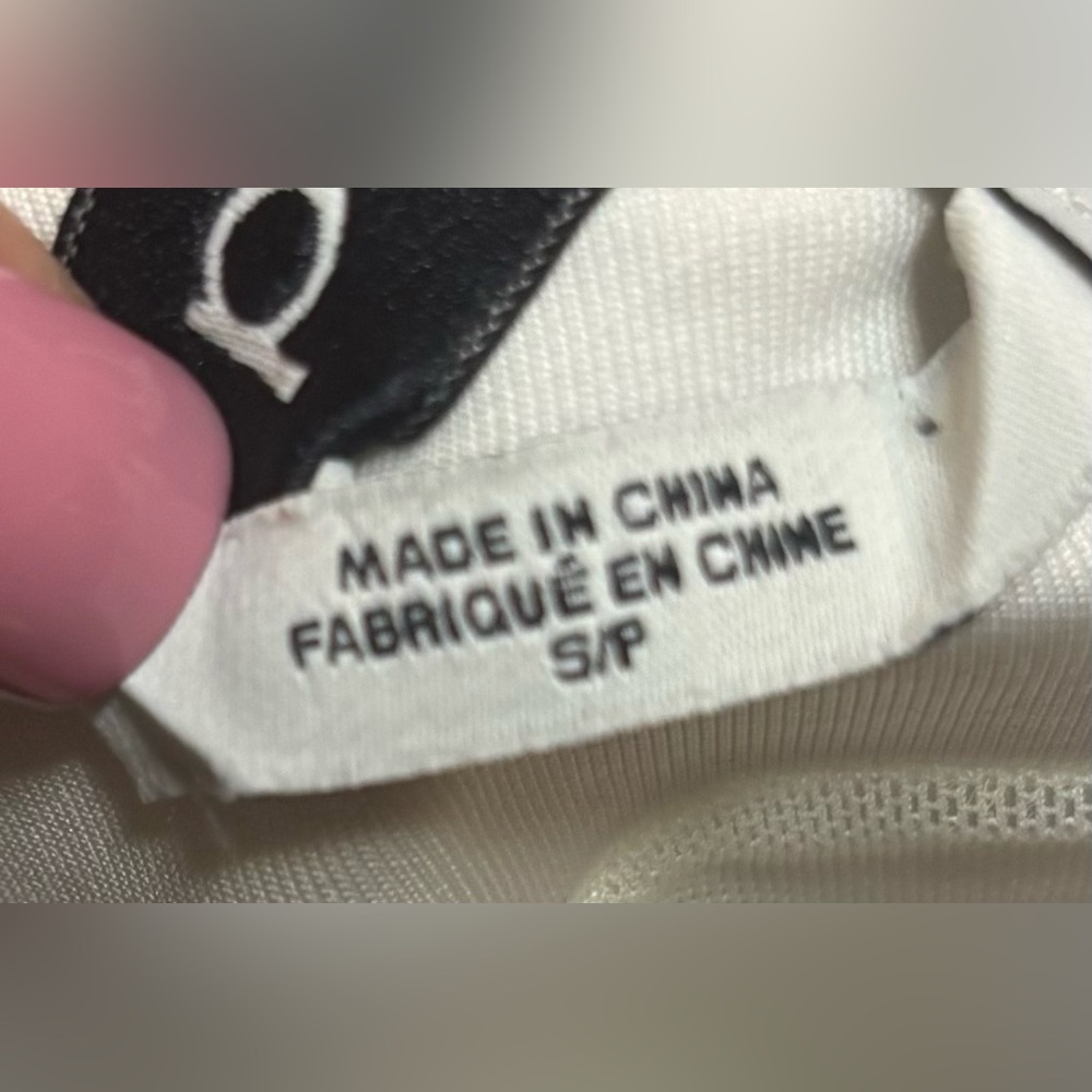 Bebe Geometric Pattern Sequin Mini Skirt Lined Si… - image 4